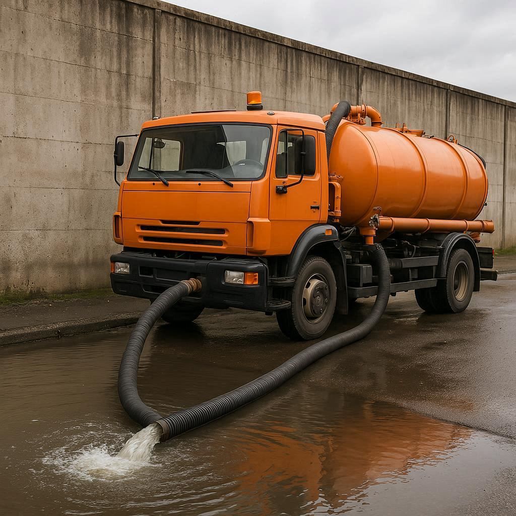 Откачка воды в Светогорске