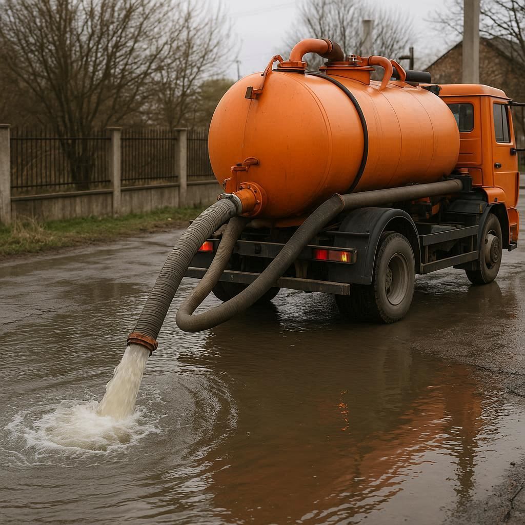 Откачка воды в Светогорске