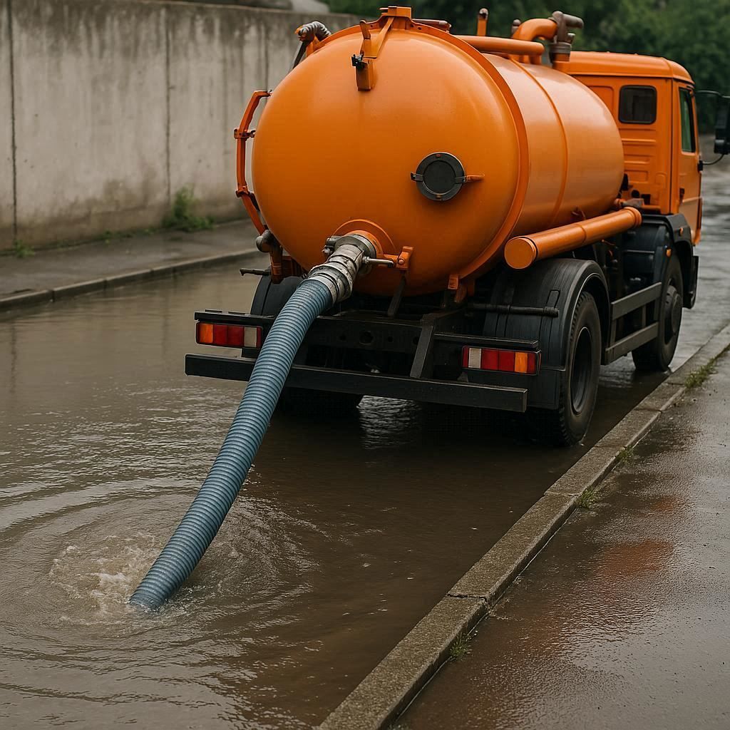 Откачка воды в Светогорске